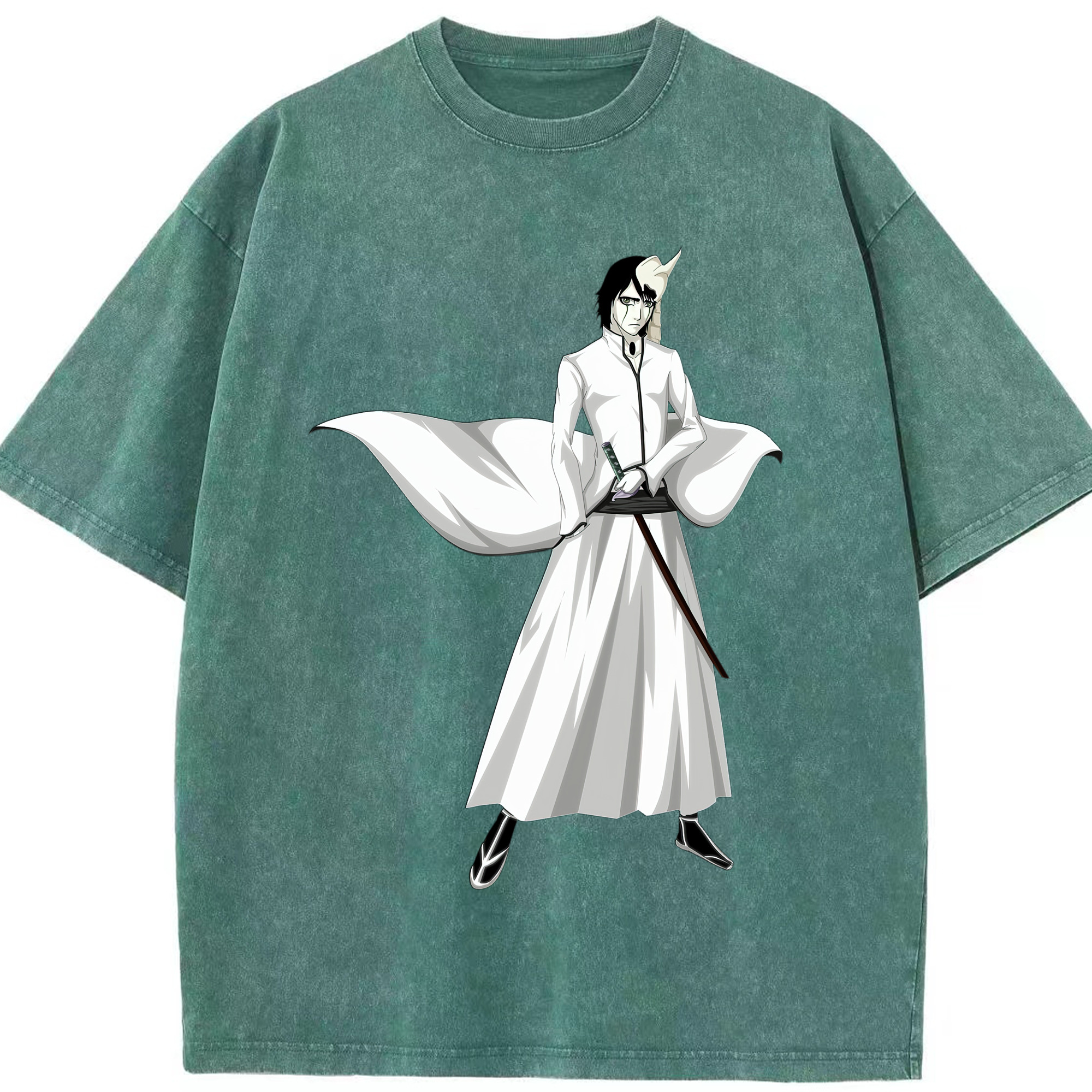 （画像用） ブリーチ ウルキオラ·シファー BLEACH Ulquiorra cifer 綿100% ヴィンテージ風 半袖Tシャツ（フロントプリント）